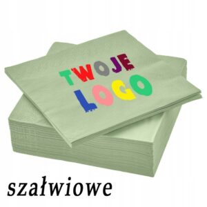 Serwetki papierowe 33x33cm z nadrukiem, szałwiowe, 50 szt.